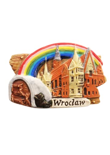 Wroclaw Polen Kühlschrankmagnet Reise Souvenir Kühlschrank Dekoration 3D Magnetaufkleber Handbemalt Bastelkollektion von Moiilvcla