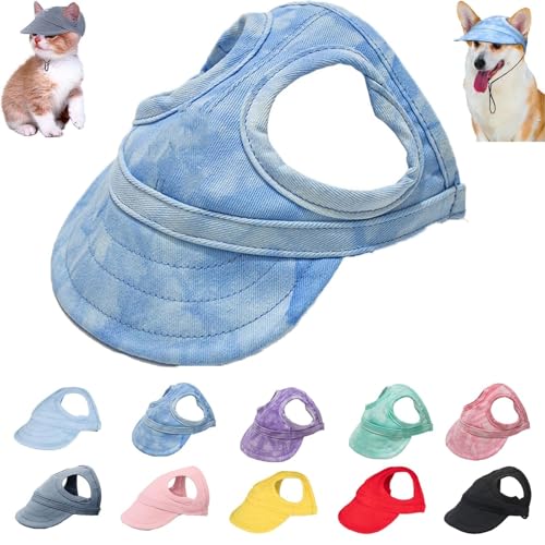 Baseballkappe für Hunde, verstellbar, mit Ohrlöchern, für mittelgroße und kleine Haustiere, Sonnenschutz, Kapuze für Hunde, Wolkenblau, Größe M Baseballkappe für Hunde, verstellbar, mit Ohrlöchern, für mittelgroße und kleine Haustiere, Sonnenschutz, Kapuze für Hunde, Wolkenblau, Größe M von Moilkooe