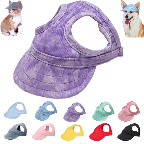 Baseballkappe für Hunde, verstellbar, mit Ohrlöchern, für mittelgroße und kleine Haustiere, Sonnenschutz, Kapuze für Hunde, Wolkenviolett, Größe XL Baseballkappe für Hunde, verstellbar, mit Ohrlöchern, für mittelgroße und kleine Haustiere, Sonnenschutz, Kapuze für Hunde, Wolkenviolett, Größe XL von Moilkooe