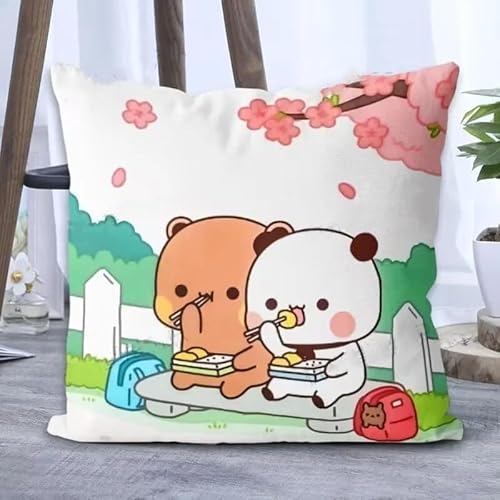 Panda Bubu & Dudu Dekokissen – Kawaii Anime, weiches Kissen, bezaubernd, weiches Plüschtierkissen, Geburtstagsparty-Geschenke für Jungen und Mädchen (D) von Moilkooe