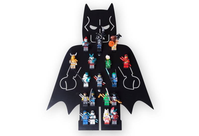 moin minis Wandregal moin minis Batman Kinderzimmer Regal für 18 Minifiguren von Moin Minis