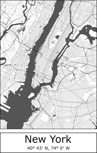 Moin Socks New York: Geschirrtuch/Abtrockentuch/Küchenandtuch mit Karte BZW. Stadtplan von New York von Moin Socks