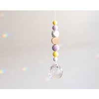 Sonnenfänger | Zitrone Flieder Weiß Gesprenkelt Großes Prisma Suncatcher von MoinMia