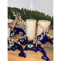 Evil Eye Wandbehang-Glas Wandbehang-Evil Wand Dekor-Hänge Dekoration-Handmade Geschenk-Seil Behang-Boho Wandbehang von Mojaber
