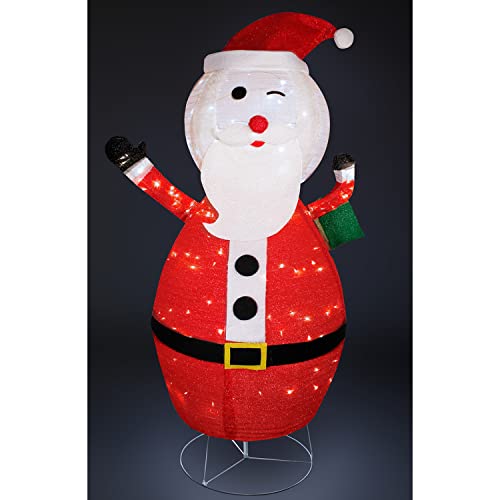 180CM XXL LED Weihnachtsmann Santa Claus Weihnachtsfigur faltbar mit 200 LED's IP44 für den Innen- und Außenbereich von Mojawo