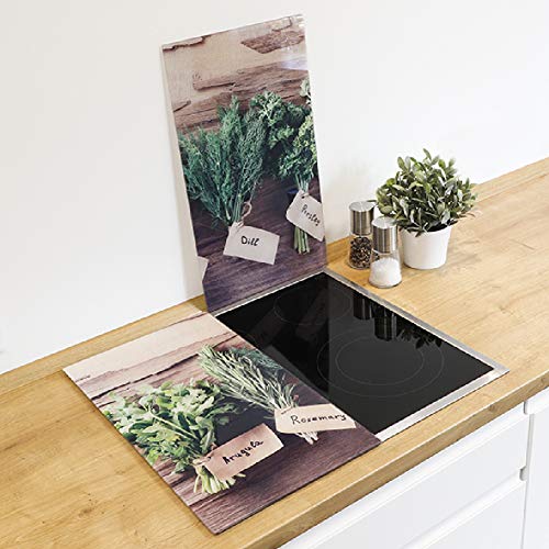 2er Set Herdabdeckplatten aus Glas ' Petersilie ' Küchenbrett Abdeckplatten Glasbrett Schneidbretter Servierplatte 2er Set Herdabdeckplatten aus Glas ' Petersilie ' Küchenbrett Abdeckplatten Glasbrett Schneidbretter Servierplatte von Mojawo
