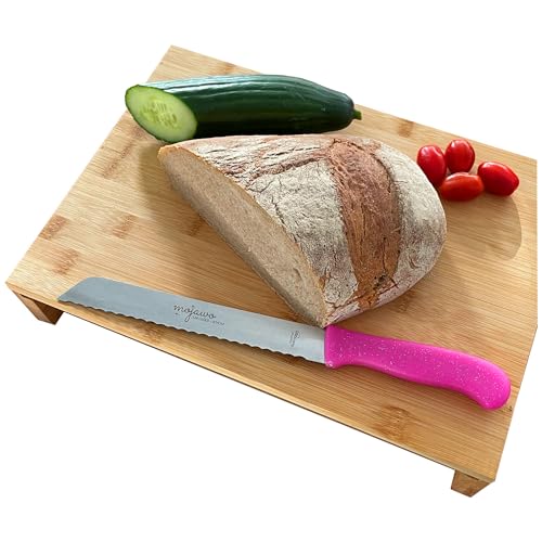Brotmesser Wellenschliff Made in Solingen ECHT SCHARF Sägemesser Brotschneidemesser Rostfrei Pink 8 Zoll Brotmesser Wellenschliff Made in Solingen ECHT SCHARF Sägemesser Brotschneidemesser Rostfrei Pink 8 Zoll von Mojawo