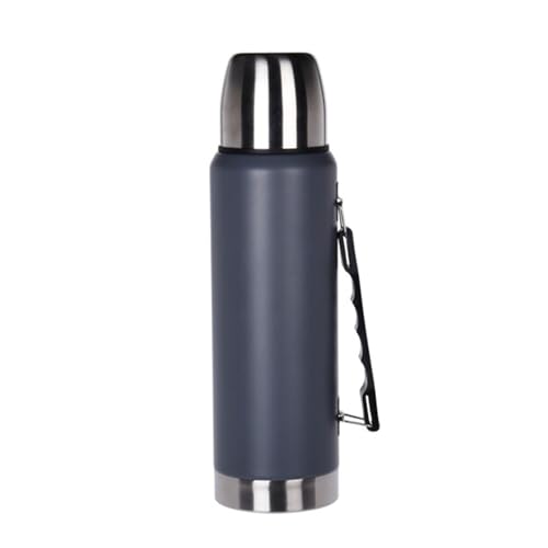 Isolierkanne Thermosflasche Thermoskanne Thermo Edelstahl Griff Thermosbecher Doppelwandig 1 Liter von Mojawo