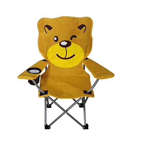 Kinder Anglersessel Orange Campingstuhl Faltstuhl Anglerstuhl Motiv Löwe mit Getränkehalter und Tasche von Mojawo