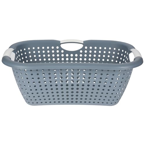 Kunststoff Wäschekorb Wäschesammler Wäschebox Wäschebehälter Blau Wanne tragbar 26L / B60xL40XH22cm von Mojawo