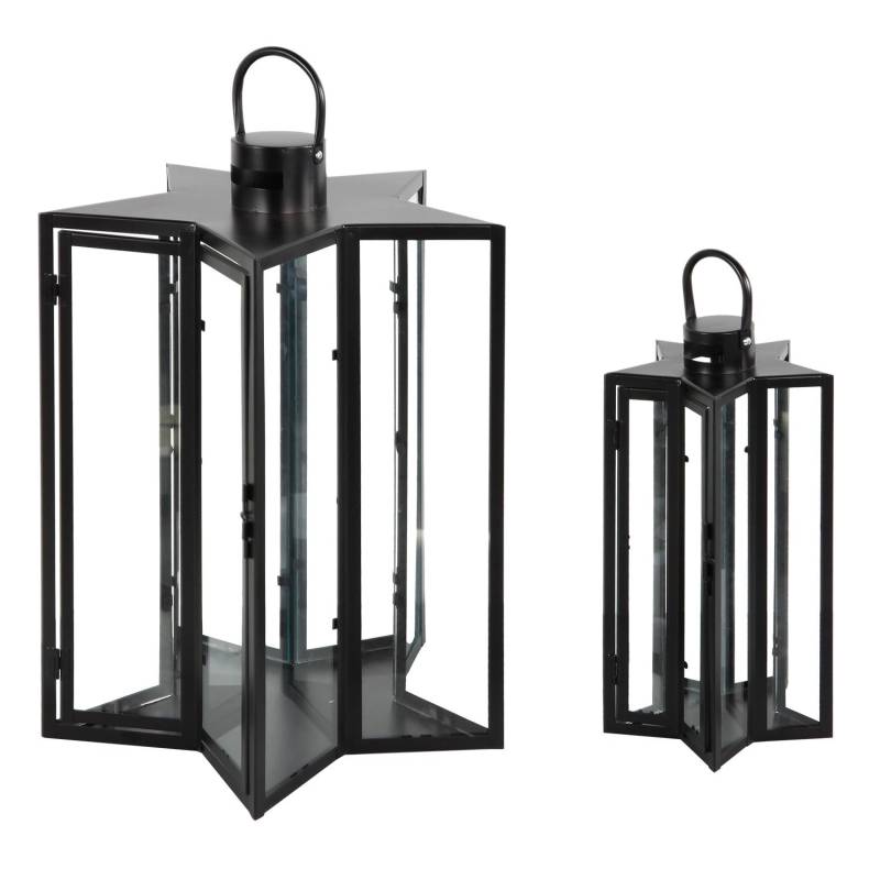 Mojawo 2tlg Laternen Set Gartenlaterne Windlicht Sternform XXL Format von Mojawo