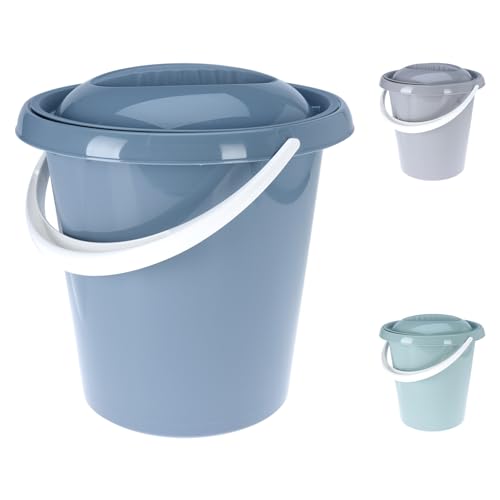 Mojawo 12 Liter Windeleimer Abfalleimer Mülleimer Mülltonne Putzeimer Eimer Deckel geruchsdicht Recycelt, Farben:Blau von Mojawo