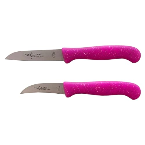 Mojawo 2er Set Allzweckmesser Schälmesser Küchenmesser Gemüsemesser Messer Zöppken Qualität aus Solingen Pink von Mojawo