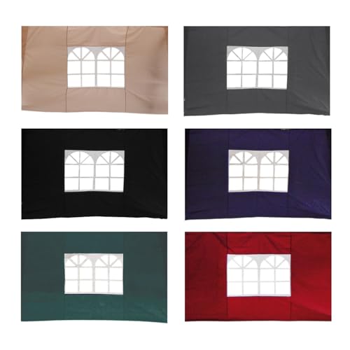 Mojawo 2er Set Seitenteile Fenster Seitenwand Pavillon Alu-Faltpavillon Fenster PA - beschichtet wasserabweisend 300x300cm, Farben:Rot von Mojawo