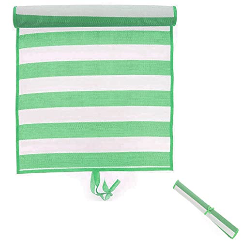 Mojawo 2er Set XL Stranddecke Strandmatte Matte Picknickdecke Decke Strand Liegedecke PVC Geflecht 60x180cm Grün von Mojawo