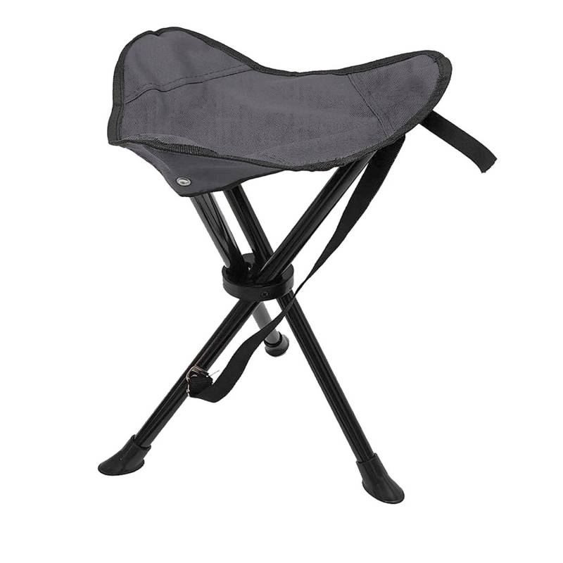 Mojawo 3-Bein Dreibeinhocker Campinghocker Anglerhocker Tragegurt Grau von Mojawo