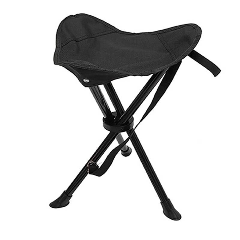 Mojawo 3-Bein Dreibeinhocker Campinghocker Anglerhocker Tragegurt schwarz von Mojawo