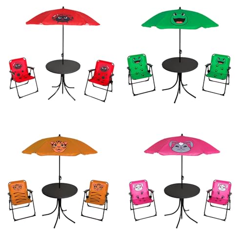 Mojawo 4tlg Kinder Campingmöbel Set Outdoor 2 x Campingstuhl Klappstuhl + Tisch + Sonnenschirm Rot, Farben:Grün Mojawo 4tlg Kinder Campingmöbel Set Outdoor 2 x Campingstuhl Klappstuhl + Tisch + Sonnenschirm Rot, Farben:Grün von Mojawo
