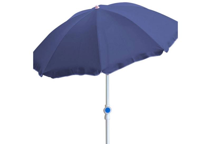 Mojawo Ampelschirm Sonnenschirm rund Ø2m blau Polyester knickbar UV Schutz von Mojawo