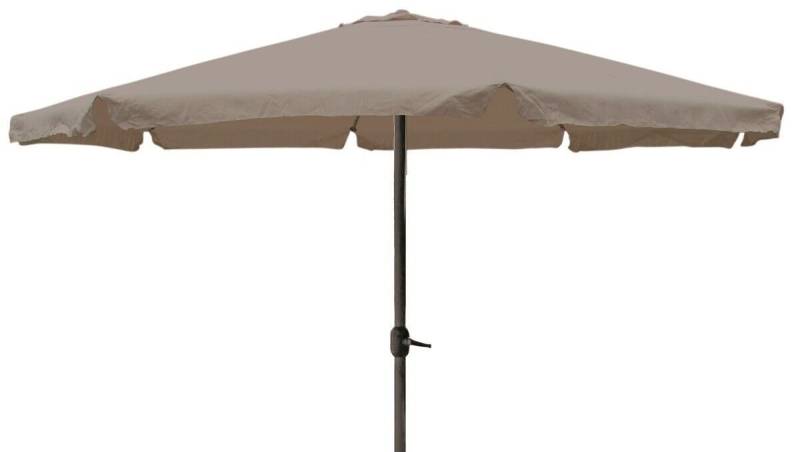 Mojawo Ampelschirm XXL Sonnenschirm Kurbelschirm Ø 4m mit Kurbel in Taupe von Mojawo