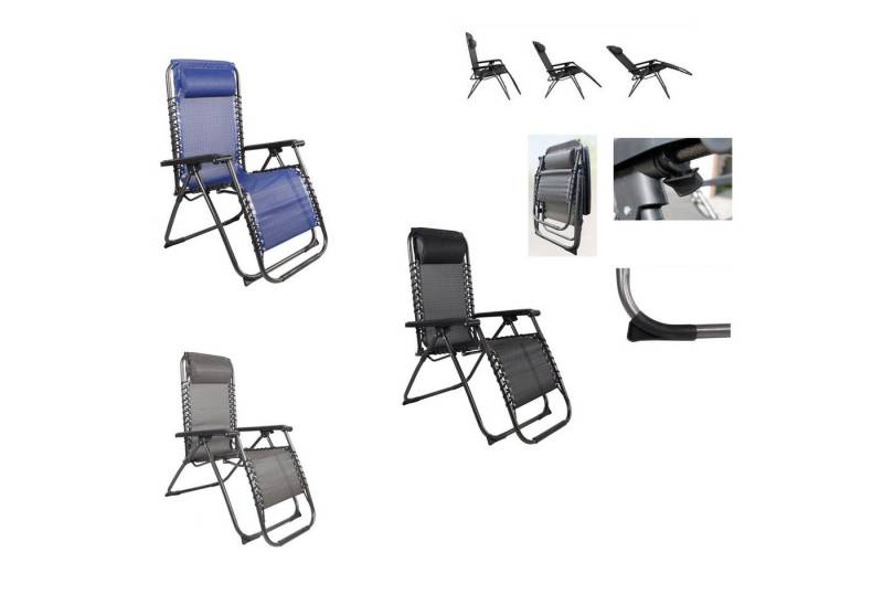 Mojawo Armlehnstuhl Comfort Relaxsessel Relaxstuhl klappbar & verstellbar Garten Camping Balkon & Terrasse von Mojawo