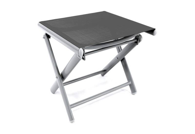 Mojawo Armlehnstuhl Garten Klapphocker / Fußhocker Aluminium - Textilen Anthrazit von Mojawo