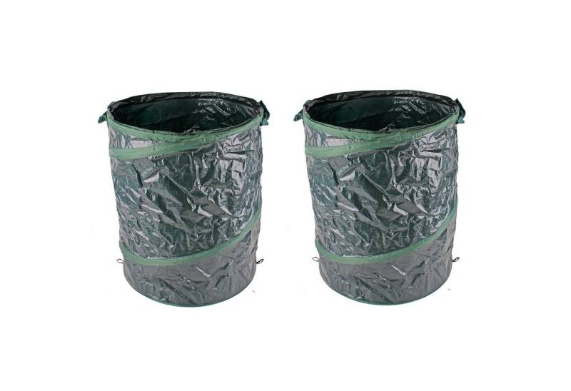 Mojawo Biomülleimer 2er Gartenabfallsack Laubsack Biomüll selbstaufstellend Popup 160L von Mojawo
