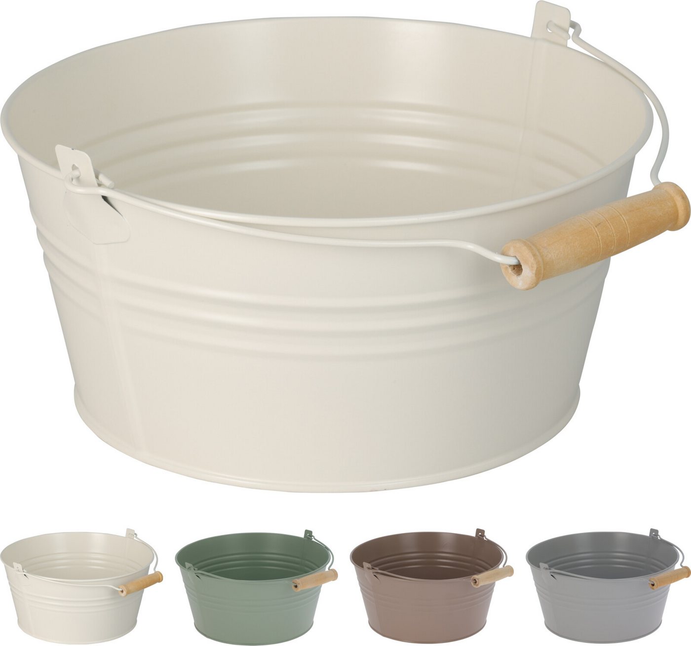 Mojawo Blumenkasten 3x Blumentopf mit Henkel Pflanzgefäß Balkontopf Hängetopf Ø22xH10cm von Mojawo