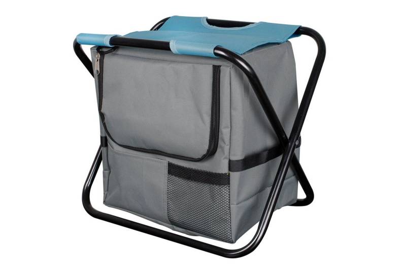 Mojawo Klappstuhl klappbarer Anglerstuhl Campingstuhl Campinghocker mit Kühltasche Blau von Mojawo