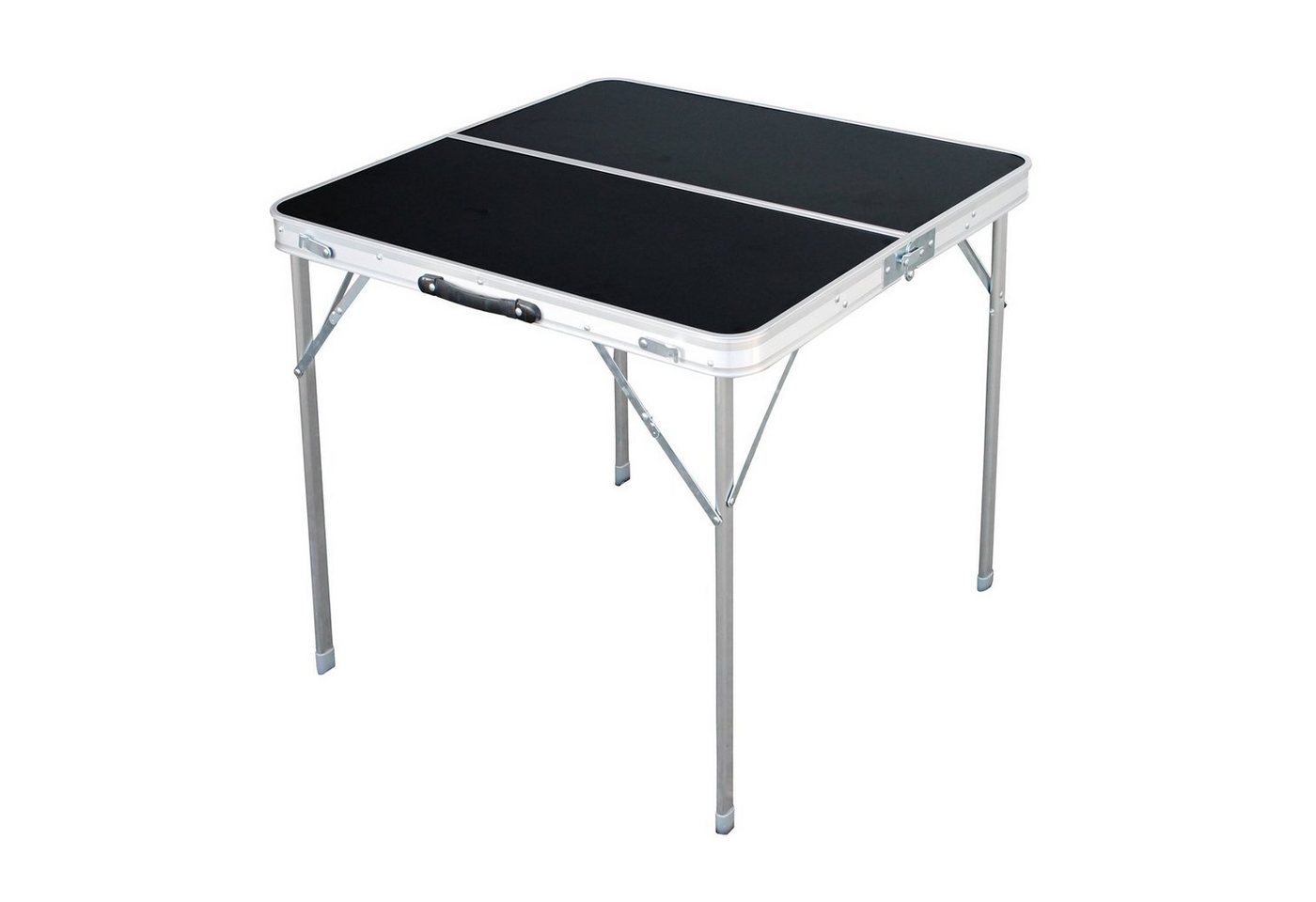 Mojawo Campingtisch XL Campingtisch schwarz klappbar mit Tragegriff Alu 80x80x70cm von Mojawo
