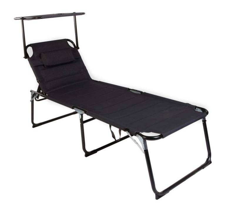 Mojawo Doppelliege XXL Aluminium verstellbare Gartenliege mit Dach L200xB70cm von Mojawo