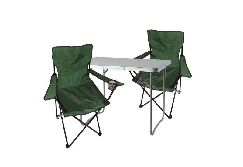 Mojawo Essgruppe 3-teiliges Campingmöbel Set Grün XL Tisch 80x60x68cm + Campingstühle Mojawo Essgruppe 3-teiliges Campingmöbel Set Grün XL Tisch 80x60x68cm + Campingstühle von Mojawo