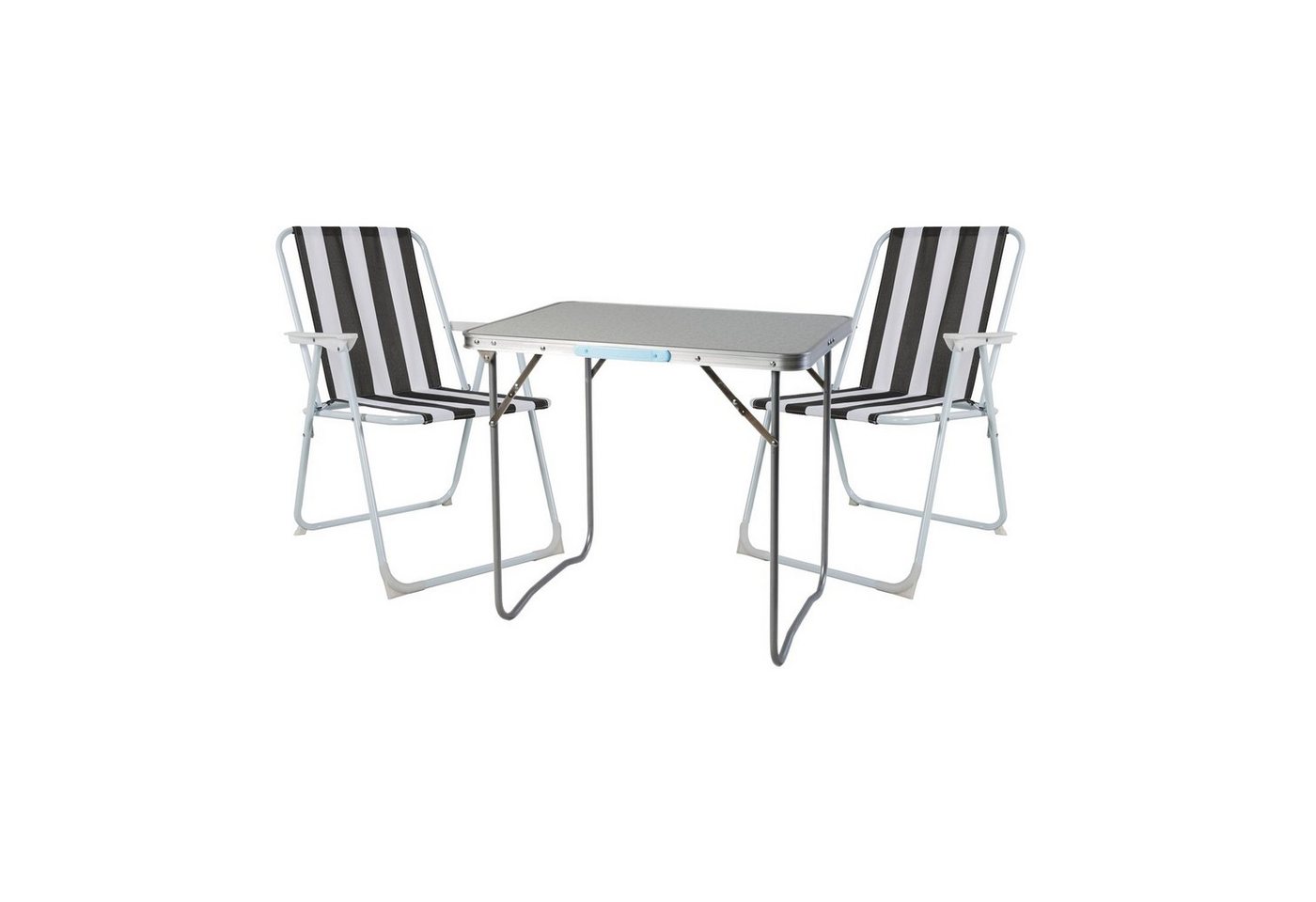 Mojawo Essgruppe 3-teiliges Campingmöbel Set Outdoor Campingstuhl Tisch Aluminium von Mojawo