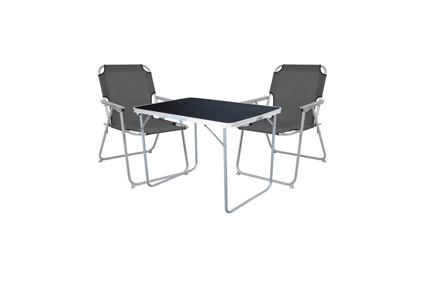 Mojawo Essgruppe 3-tlg Camping Set Gartenmöbel Campingtisch + 2 Campingstuhl Klappstuhl von Mojawo