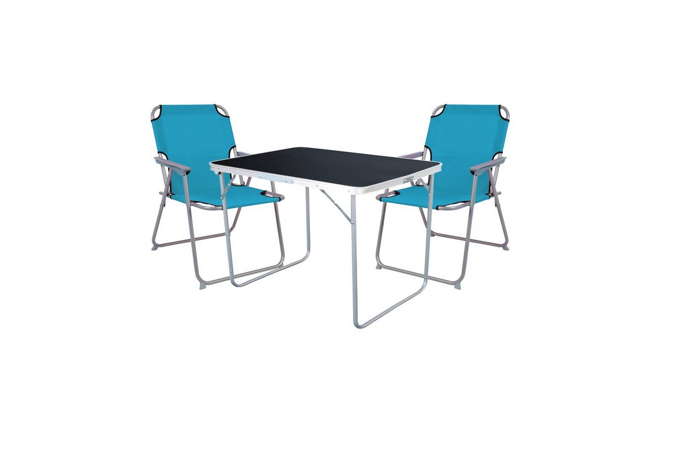 Mojawo Essgruppe 3-tlg Camping Set Gartenmöbel Campingtisch + 2 Campingstuhl Klappstuhl von Mojawo