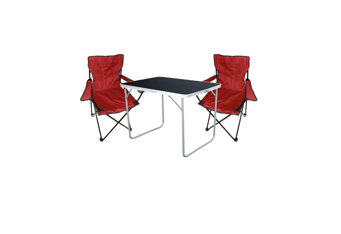 Mojawo Essgruppe 3-tlg Camping Set Gartenmöbel Campingtisch 2 Campingstuhl Klappstuhl von Mojawo
