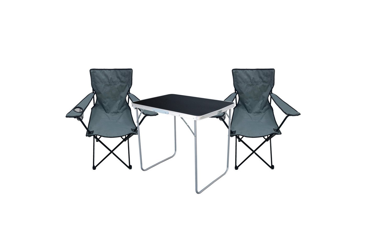 Mojawo Essgruppe 3-tlg Camping Set Gartenmöbel Campingtisch 2 Campingstuhl Klappstuhl von Mojawo