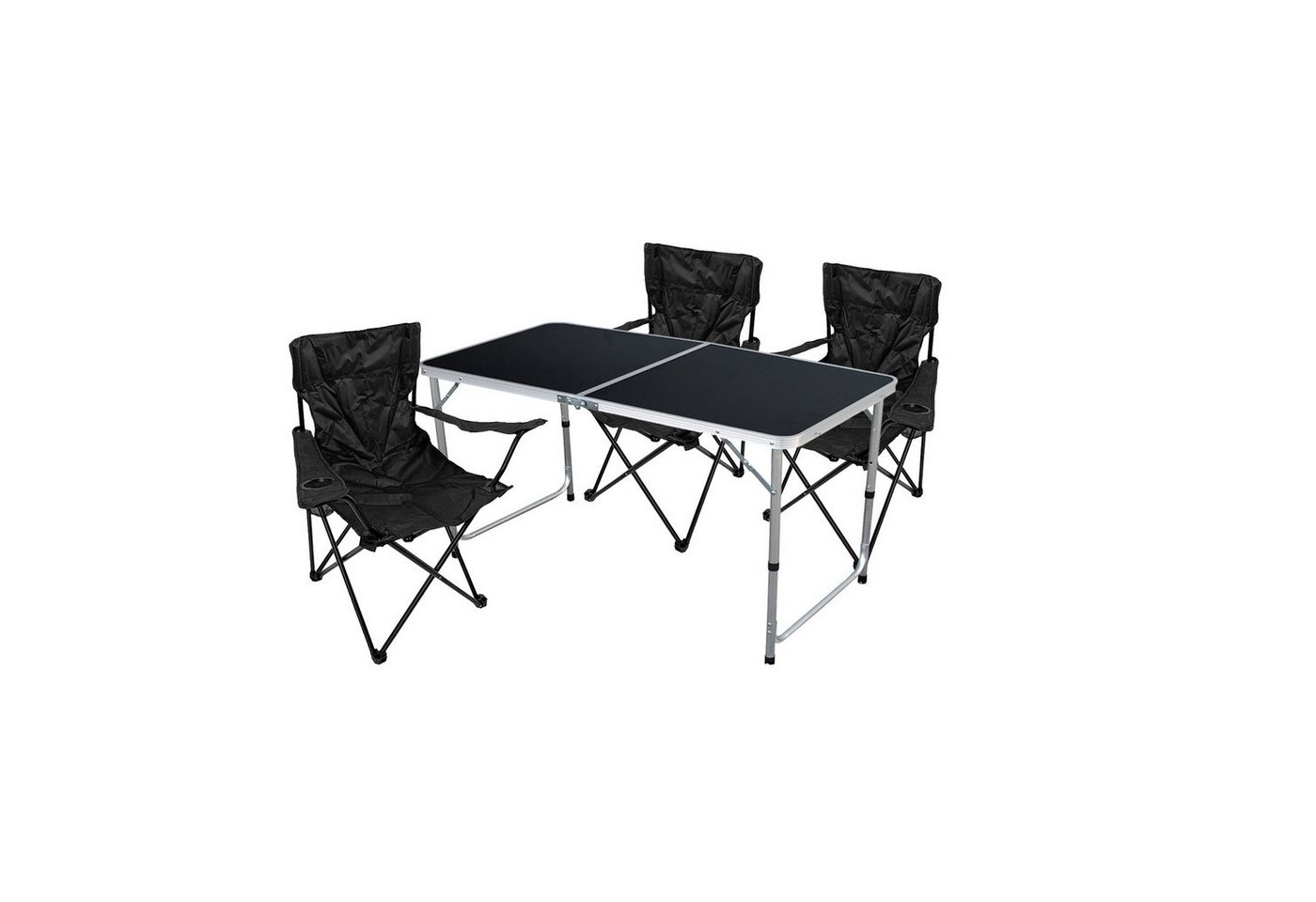 Mojawo Essgruppe 4-teiliges Campingmöbel Set Tisch + 3 Campingstühle + Tasche Outdoor von Mojawo