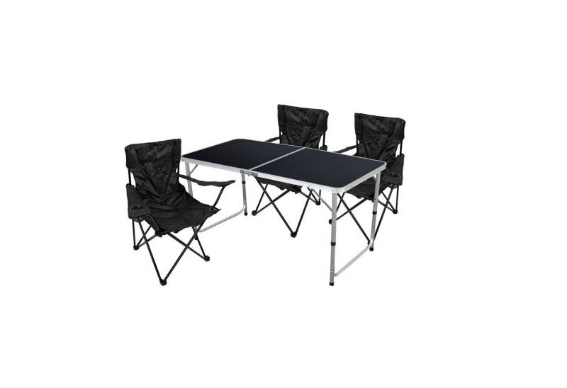 Mojawo Essgruppe 4-teiliges Campingmöbel Set Tisch + 3 Campingstühle + Tasche Outdoor von Mojawo