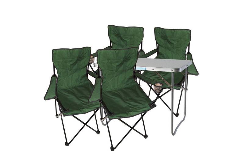 Mojawo Essgruppe 5-teiliges Campingmöbel Set Grün XL Tisch 80x60x68cm + Campingstühle Mojawo Essgruppe 5-teiliges Campingmöbel Set Grün XL Tisch 80x60x68cm + Campingstühle von Mojawo
