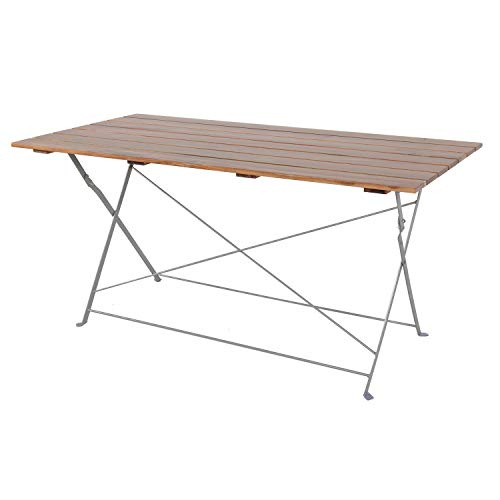 Mojawo Esstisch Klapptisch Biergarten Tisch Gartentisch klappbar Akazie Stahl pulverbeschichtet 120x70cm Mojawo Esstisch Klapptisch Biergarten Tisch Gartentisch klappbar Akazie Stahl pulverbeschichtet 120x70cm von Mojawo