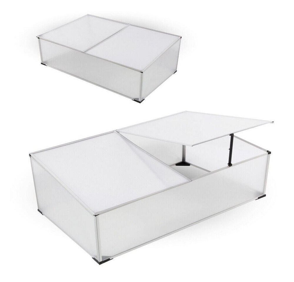 Mojawo Gewächshaus Frühbeet Aluminium Gewächshaus Gewächshaus 120X80X30/40CM von Mojawo
