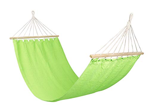 Mojawo Hängematte Hängeliege Hängesitz Poly/Baumwolle Liegefläche 200x180cm Lime/Grün von Mojawo