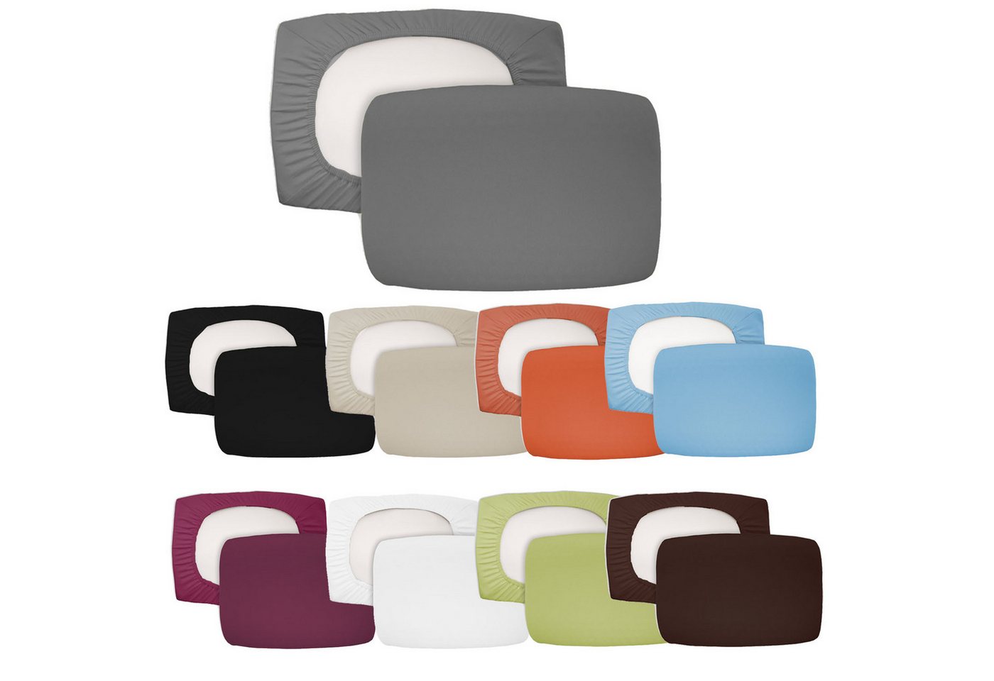 Mojawo Jugendbettwäsche 2er Pack Spannbezug Bezug für Nackenkissen Kissen Baumwolle 40x60cm von Mojawo