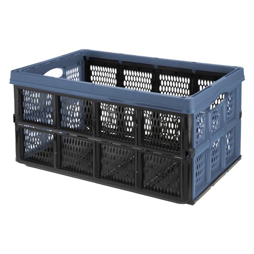 Mojawo Klappbox stapelbar 32 LITER stabile Transportbox 48X35X24CM Einkaufskiste klappbar Stapelbox Kunststoffbox Aufbewahrungsbox Plastikbox Regalbox Box von Mojawo