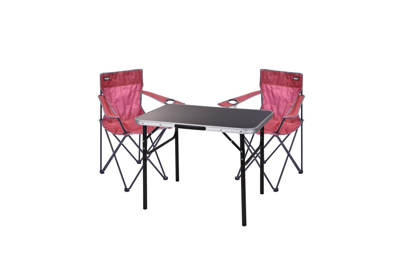 Mojawo Klappstuhl 3er Campingmöbel Set Outdoor Camping Stuhl Höhenverstellbar klappbar von Mojawo