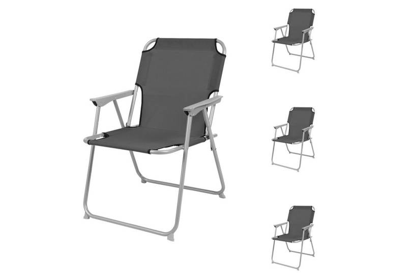 Mojawo Klappstuhl 4 Stück Campingstuhl Stoff Oxfort Metall Anthrazit von Mojawo