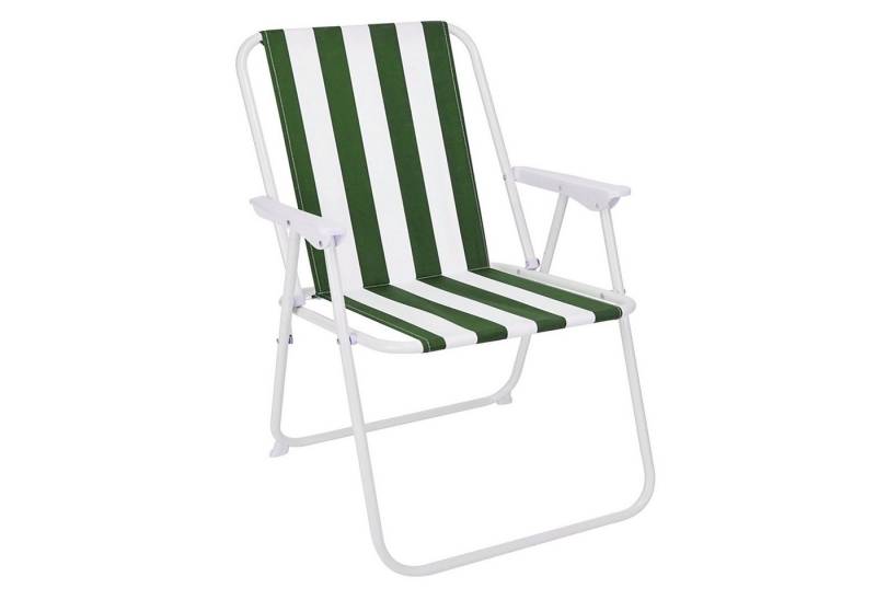 Mojawo Klappstuhl Campingstuhl Outdoor Klappstuhl Regiestuhl Grün/Weiß gestreift von Mojawo