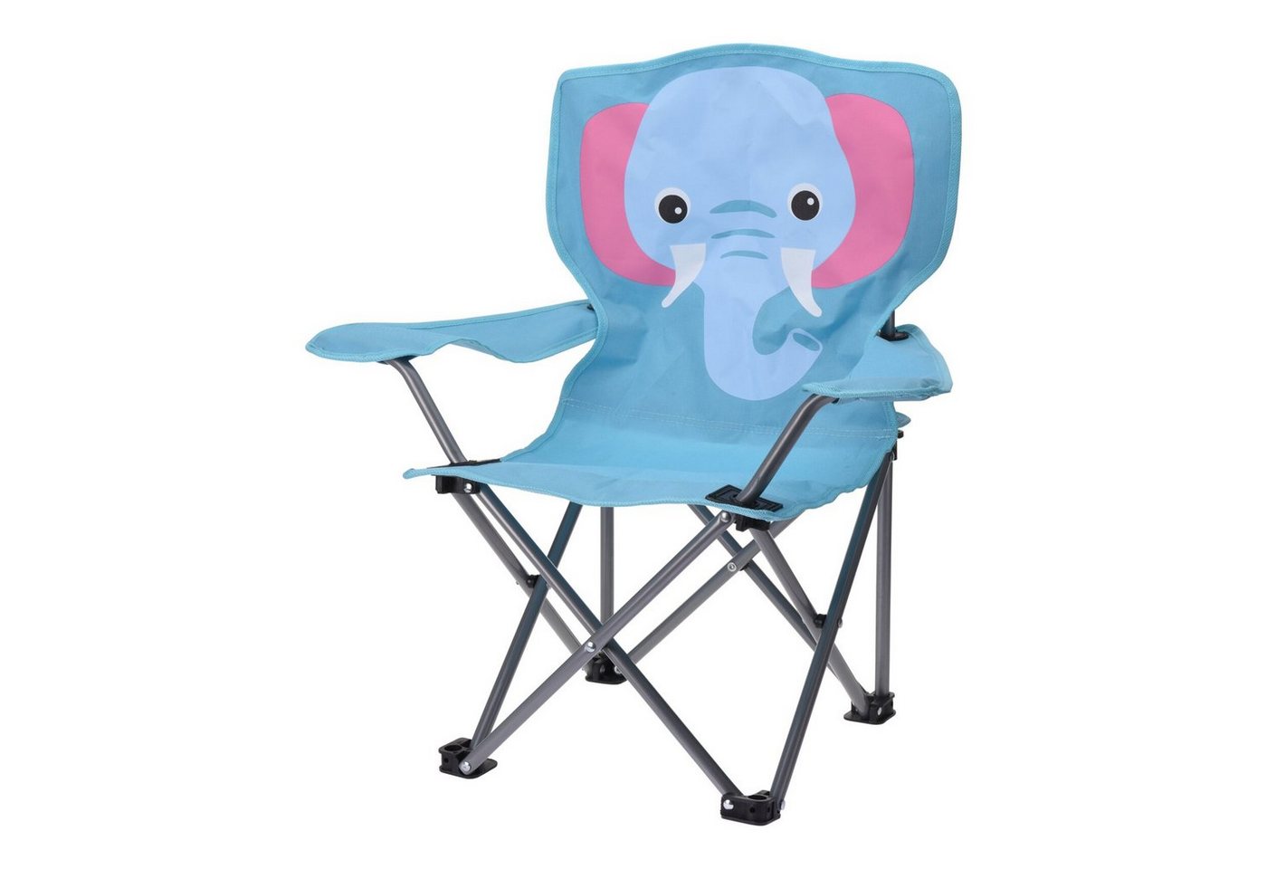 Mojawo Klappstuhl Kinder Faltstuhl Anglersessel Blau Kinderstuhl + Tasche Motiv Elefant von Mojawo