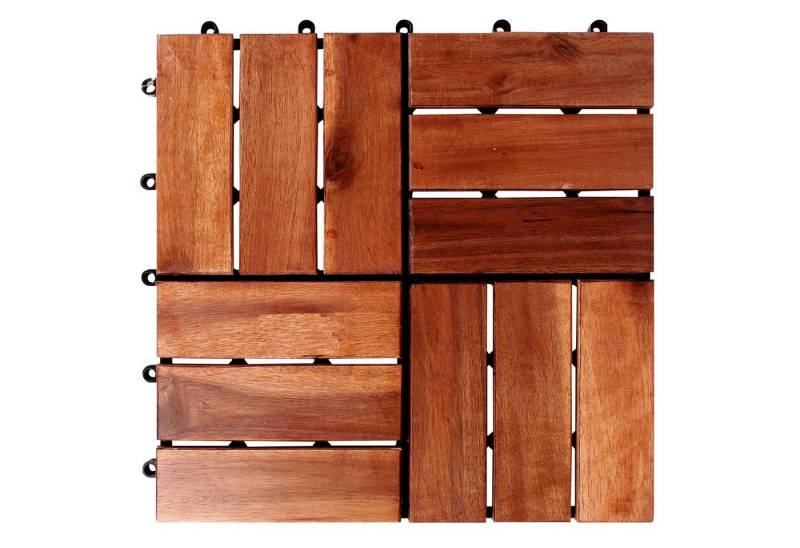 Mojawo Klickfliese Holzfliese Akazienholz 30x30 cm Fliese Stecksystem Zuschneidbar Schachbrettmuster Mojawo Klickfliese Holzfliese Akazienholz 30x30 cm Fliese Stecksystem Zuschneidbar Schachbrettmuster von Mojawo